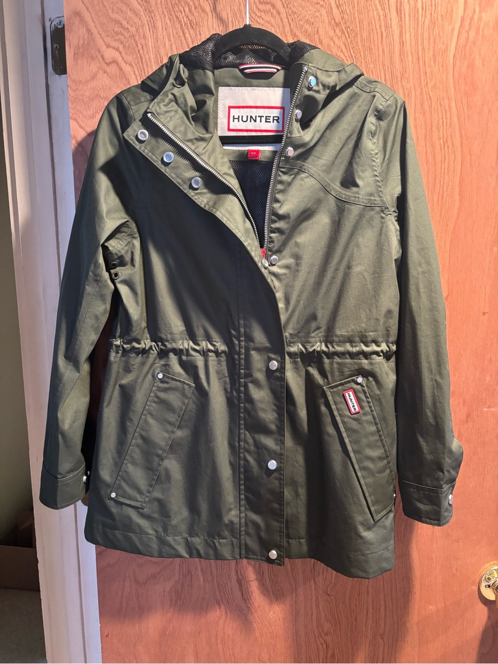Hunter Women's Olive Hooded Utility Jacket - Picture 4 of 8